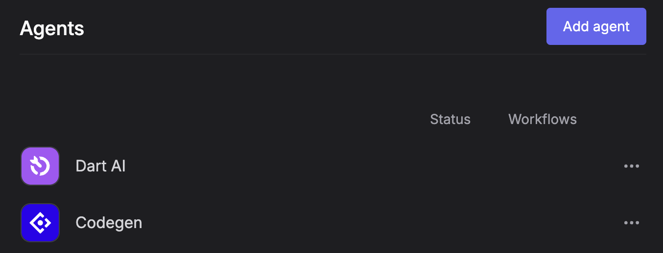 Dart AI coding agent feature screenshot