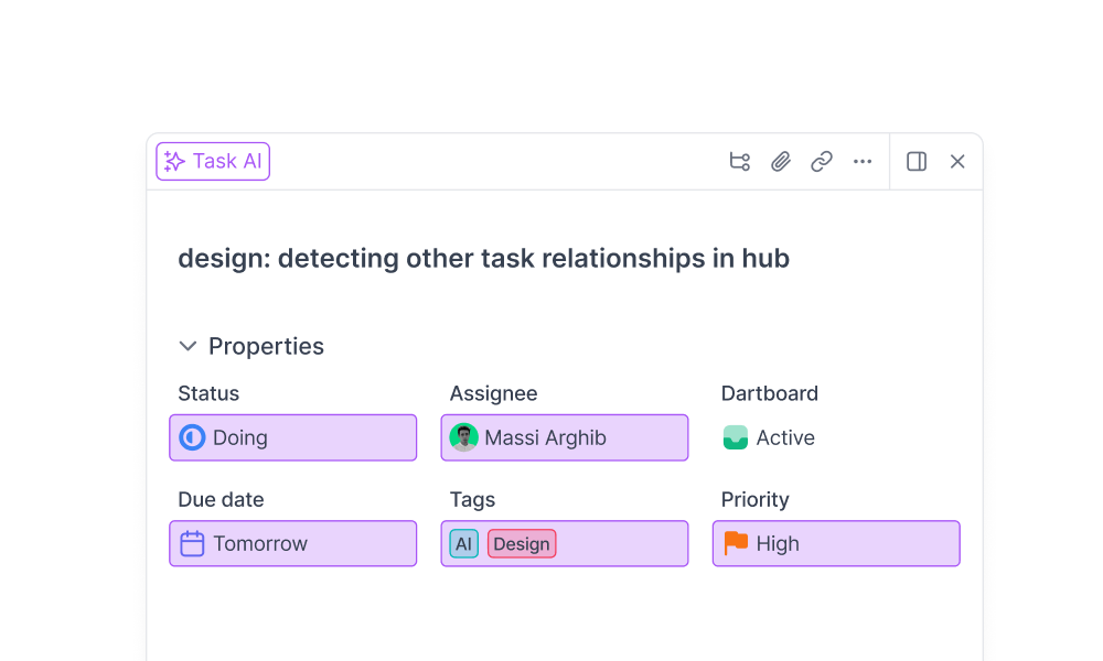 Dart AI property filling feature screenshot