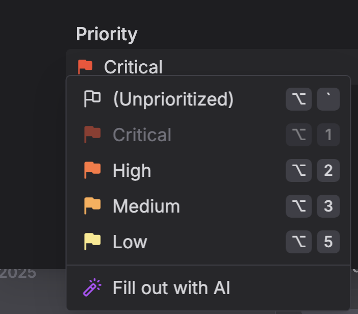 Dart Priorities feature screenshot